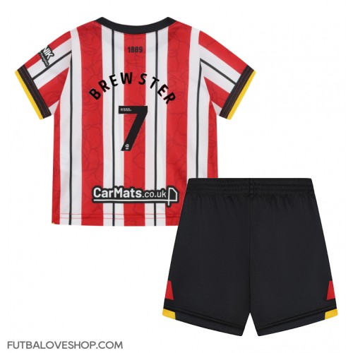 Dres Sheffield United Rhian Brewster #7 Domáci pre deti 2024-25 Krátky Rukáv (+ trenírky)